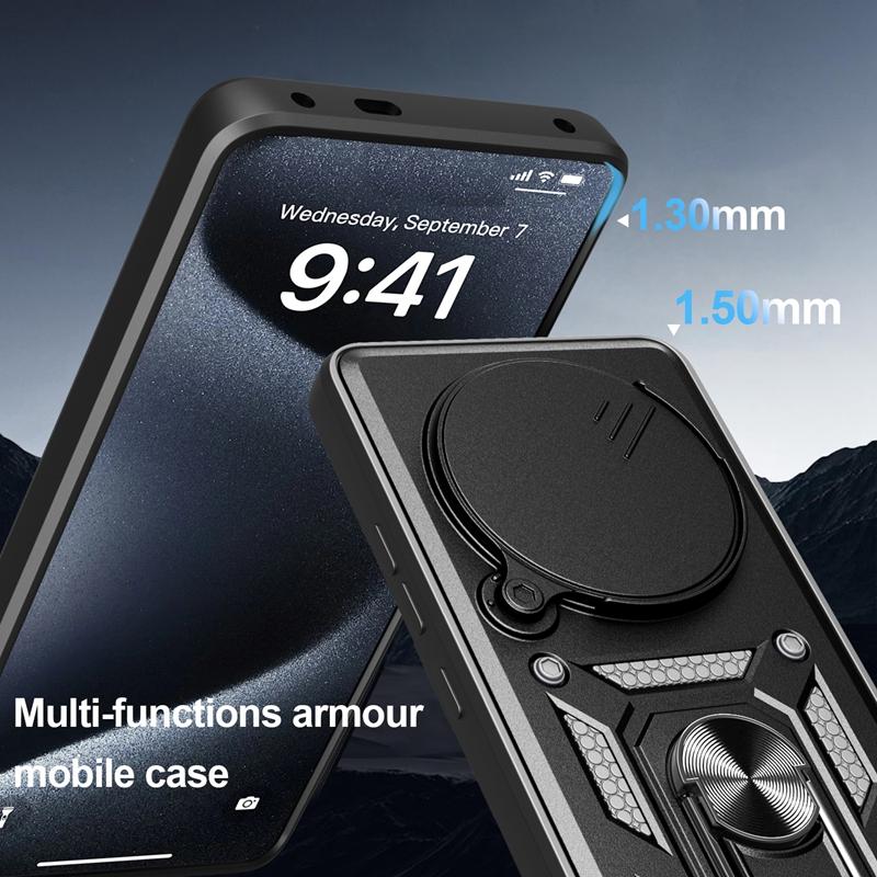 Brnění Magnetický Držák Prstenu Pouzdro Pro OPPO Realme 14 Pro 5G Pro+ Posuvný Kryt na Ochranu Fotoaparátu Pro Realme 14 Pro Plus Funda