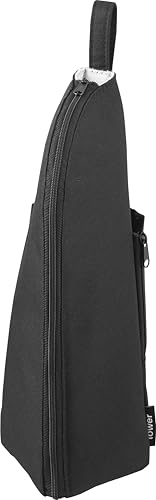 

Yamazaki Heat-Resistant Hair Iron Pouch, Medium, Black, Product Size: 11cm W x 12cm D x 33.5cm H (including strap), Tower 1382, Keeps Hair Irons Hot