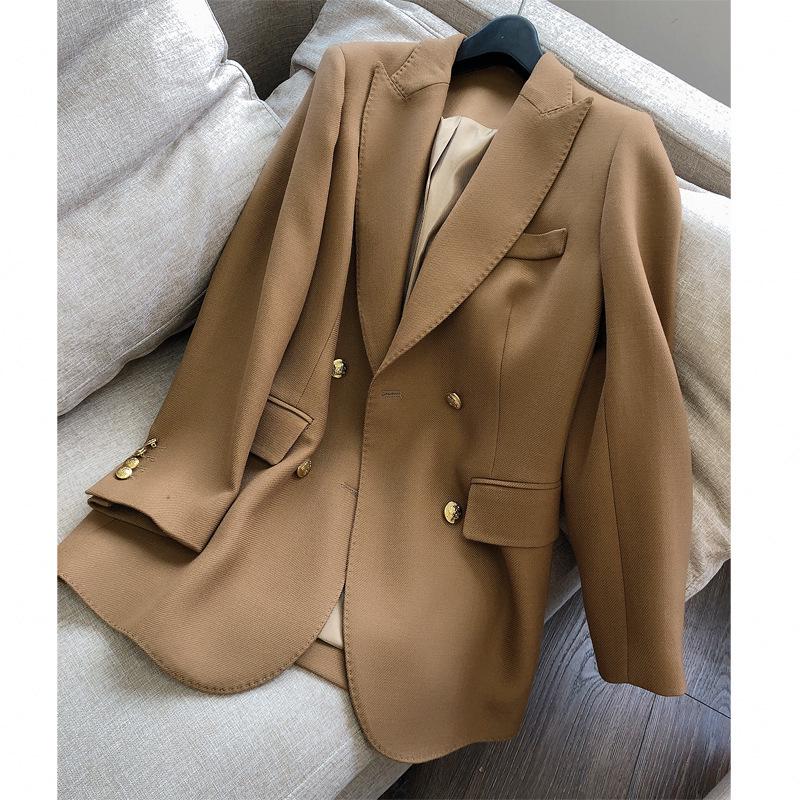 Women's Slim-Fit Wool Blazer - Versatile for Spring & Autumn 2025
