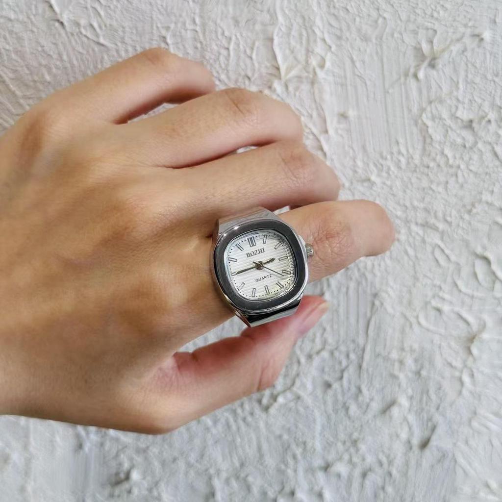 Korean Style Retro Hipster Watch Ring - Trendy Men's Hand Jewelry Accessory