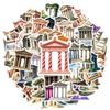 35-150pcs Ancient Greek Architecture Stickers Vintage Aesthetic Sticker Graffiti Diy Laptop Luggage Decals History Buffs Gift
