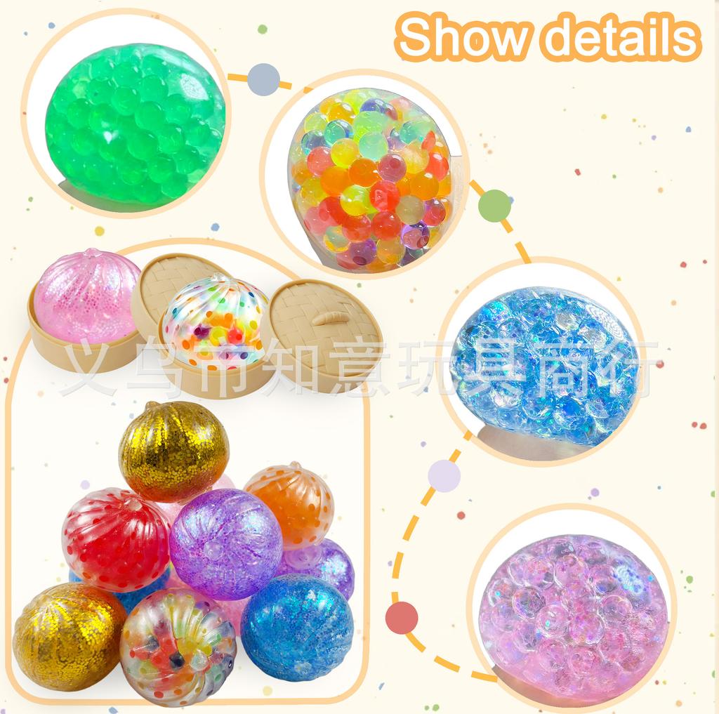 Bolas Antiestrés Blanditas de Empanadilla de Colores Juguetes Sensoriales Fidget Comida de Simulación Juguete para Apretar Color Aleatorio