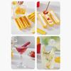 Ice Cube Tray Long Ice Stick Tray Plastic With Lid Rectangular Narrow Stick Easy Release Ice Mold For Juice Cocktail Bar Tools
