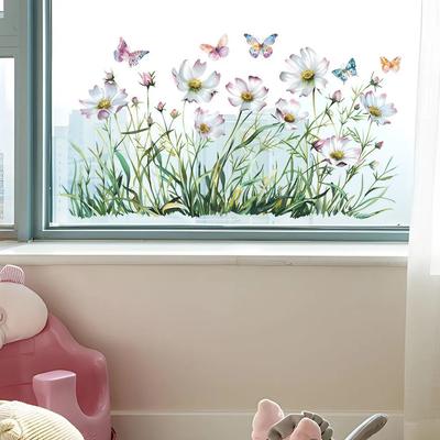 Gesang Blume Blätter Schlafzimmer Wohnzimmer Eingangsbereich Heimdekoration Wandaufkleber Selbstklebend