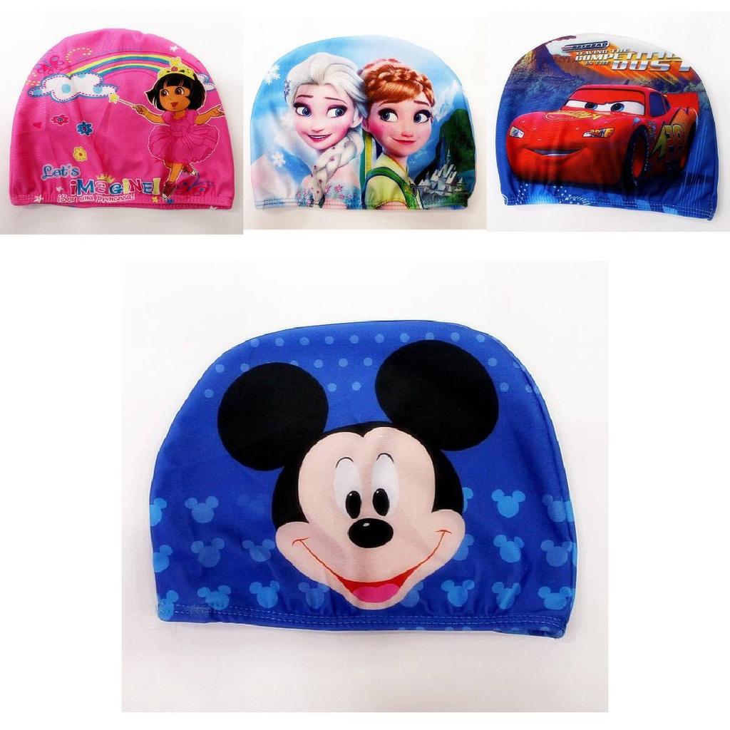 Wholesale Children's Cartoon Swim Cap Boys Girls Baby Colorful Polyester Cute Fashion Cartoon Comfortable Swimming Hat