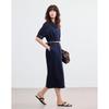 Demana Cloud Cotton Denim Maxi Dress with Belt