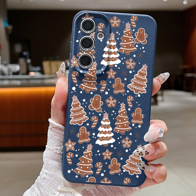 

Мультяшный Рождественский Чехол Для Samsung Galaxy A56 A16 A17 A36 A26 A55 A15 A25 A54 5G S25 S24 S22 Ultra S23 FE Мягкий ТПУ Чехол для Телефона Samsung Galaxy S24 Ultra синий