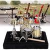 Tissting Mini Drum Model, Miniature Musical Instrument Drum Set Simulate Musical Instrument Ornament for Home Room Decor Collection Gifts Tabletop
