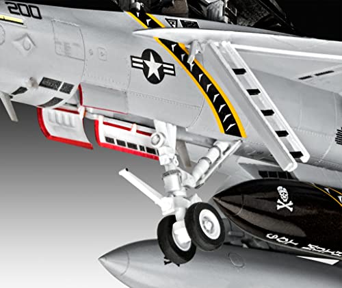 Revell 1/72 scale US Navy F/A18F Super Hornet Jolly Rogers plastic model kit, model number 03834, molded in color