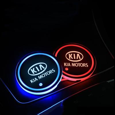 2026 Hot Car Sticker Car Luminous Coaster LED Ambiance Light for KIA Sportage Ceed Sorento Cerato Optima Picanto Rio Soul K3 K5
