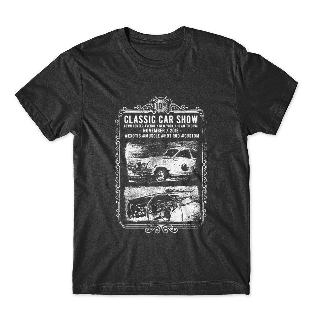 Classic Car Show T-Shirt. 100% Cotton Premium Tee NEW