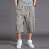 Short décontracté grande taille pour hommes, grande poche, Vintage, pantalon de survêtement décontracté