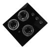 RV Gas Cooktop 1.8Kw 3 Burners Tempered Glass Gas Cooktop LPG Gas Stove Electronic Pulse Ignition Gas Hob for Boat
