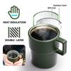 600ml Vacuum Insulation Travel Cup Stainless Steel Double Layer Thermos Handle Cup Lid Vacuum Flask