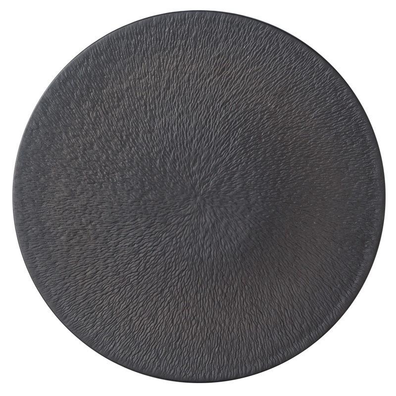 Creative Western Food Plate Wedding Tableware Ceramic Steak Plate High-End Restaurant Hotel Round Flat Plate Cake Dessert Tray