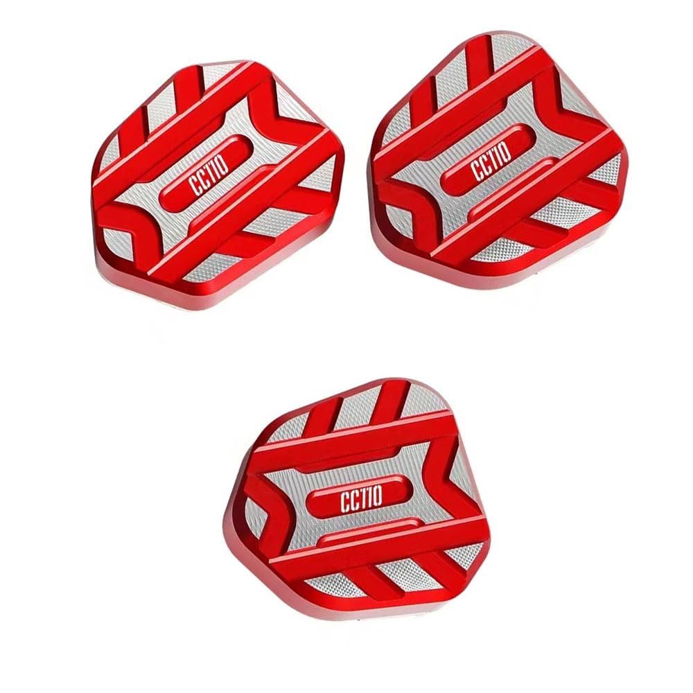 MAORANG FOR CROSS CUB CC110 2020-2022-2023-2024 Brake Pedal, Gear Lever Pedal Modified Motorcycle Front and Rear Anti-Slip Shift Pads (Red)