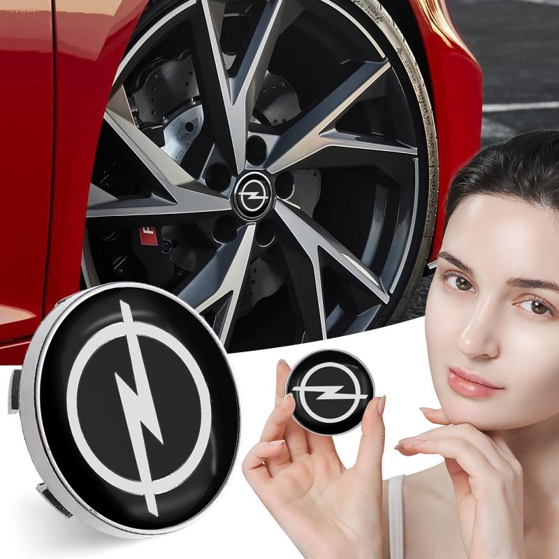 4 PZ 60mm Adesivo Coprimozzo Auto Coprimozzo Ruota Decorazione Auto Per Opel Insignia Astra Antara Meriva Zafira H G Corsa