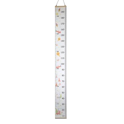 Règle de mesure de la taille pour enfants style nordique Toile suspendue Graphique de croissance Décoration murale pour chambre d'enfant
