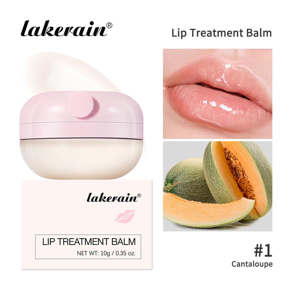 Lip Balm 3 Colors Light Lines Anti-Dry Cracked Lip Care Balm Hydrating Moisturizing Fine Glitter Strawberry Fruit Fragrance Lip