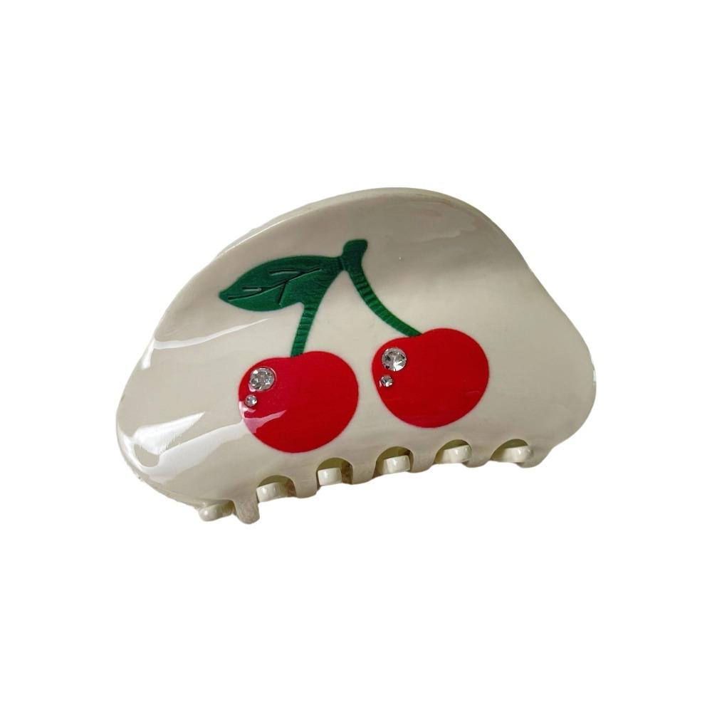 Acetate Material Hair Claw Clips Gradient Color Cherry Hair Clip Elegant Acetate Hair Claw  Fashion