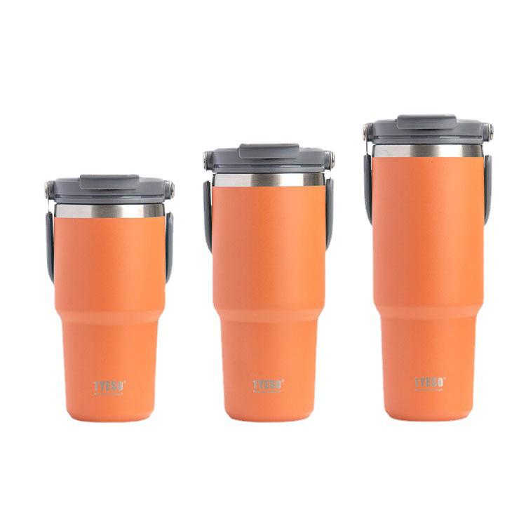 Tyeso Taishuo Stainless Steel Large Capacity Thermos Sports Bottle - Handheld Ice Buster Car-Cup Cold Storage Coffee Kettle