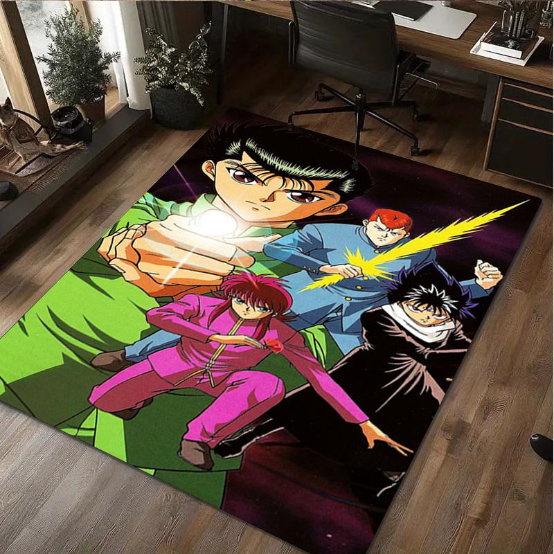 Yu Yu Hakusho Carpet Office Decorative Carpet For Living Room Bedroom Door Mat Floor Rug Computer Chair Area Rug