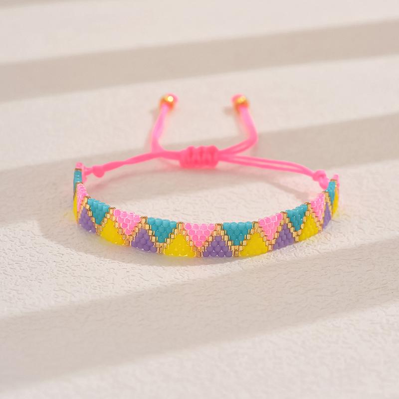 4Pcs/set Fashion Rainbow Bracelet Set Miyuki Loom Beads Adjustable Bracelets Women Boho Woven Jewelry