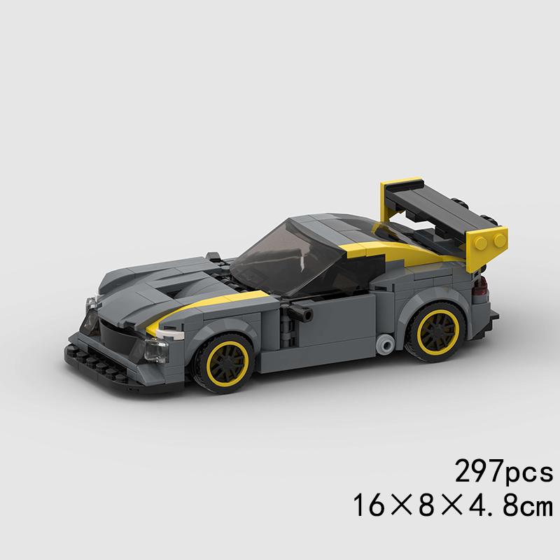 MOC Viteză Sport Super Mașină de Curse Model Blocuri de Construcție Cărămizi DIY Oraș Tehnic Raliu Mare Vehicul de Curse Cadou de Crăciun Jucărie