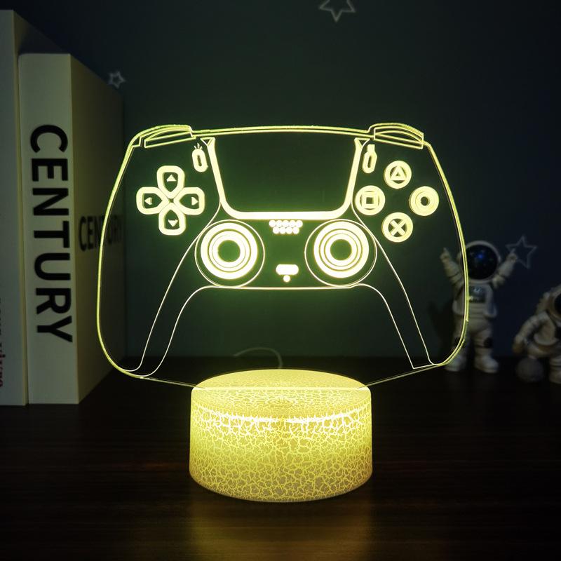 3D Visuelles Spielornament Licht E-Sport Atmosphäre Licht 3D Nachtlicht Gamepad Dekorative Leuchte