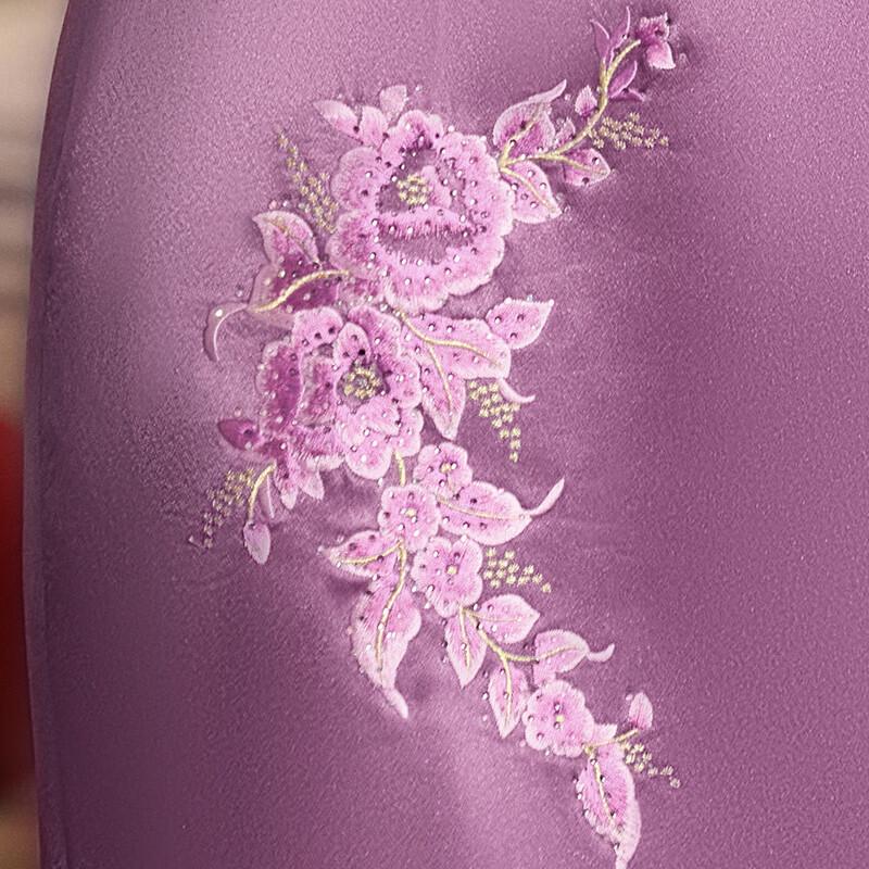 Pasite Chinese Embroidered Mother of the Bride Cheongsam Dress