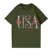 Women's Round Neck Printed Short-sleeved T-shirt Top