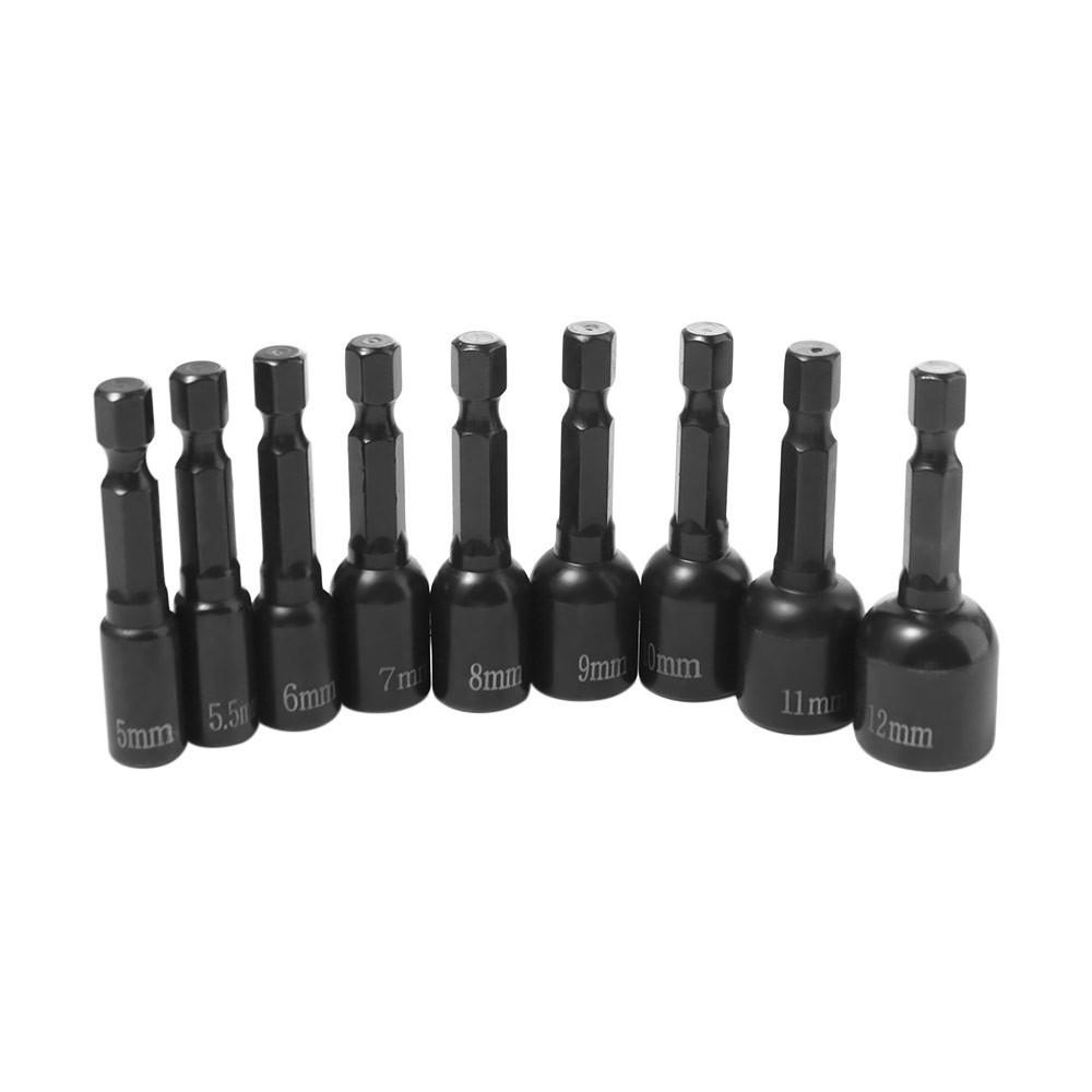 Metric/Inch Magnetic Hex Socket Sleeve High-carbon Steel Socket  Mechanical Maintenance
