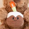 Non-Toxic Cute Bear Stuffed Plush Toy Cartoon Animal Teddy Bear Cake Plushies Cushion Dolls Kids Gifts Happy Baby One Birthday Party Decor