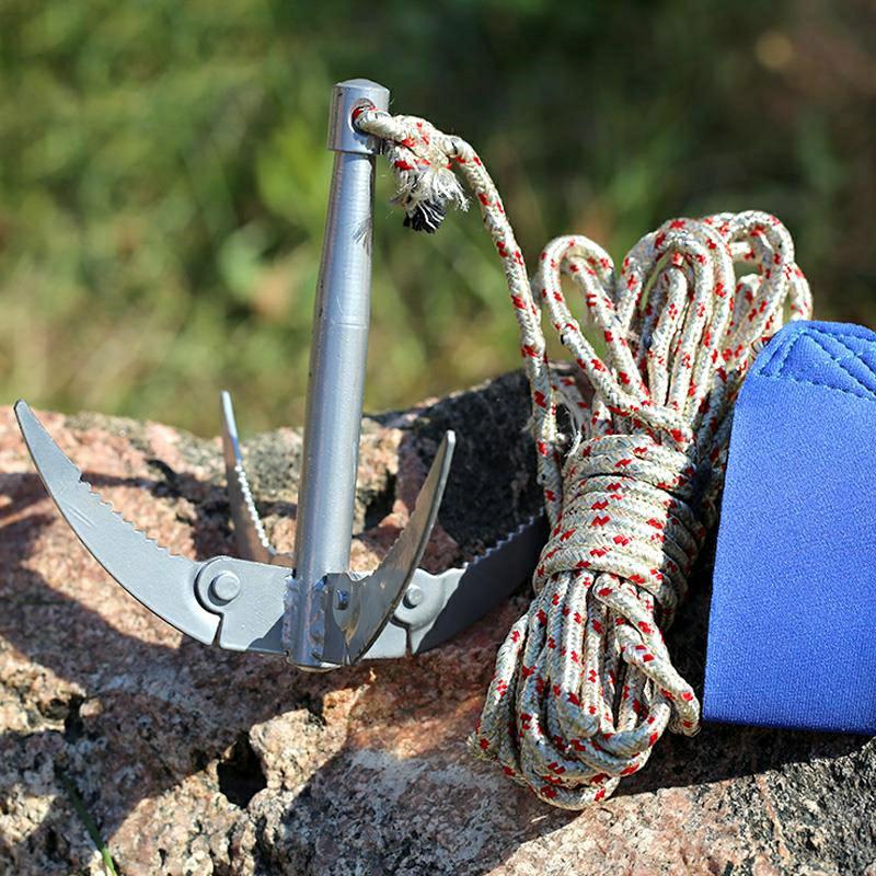 Water Weed Cutter 4 Claw Anchor Foldable Sickle Heavy Duty Sharp Blade for Boat Dock Kayak Fishing Aquatic Plant Removal Tool 260319