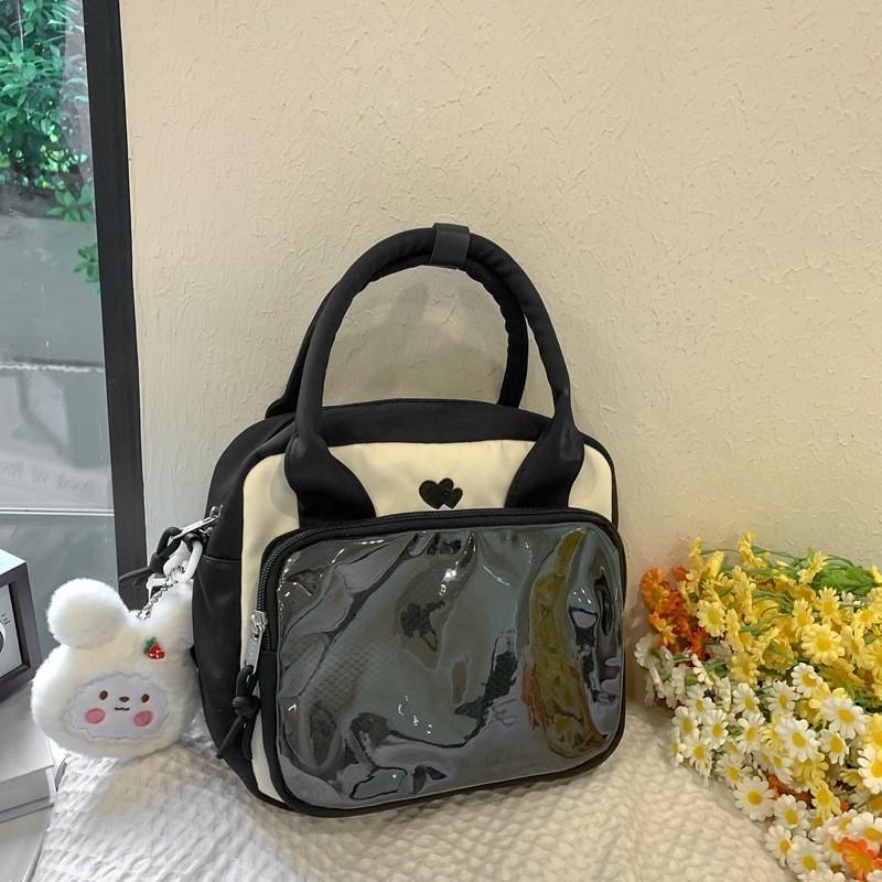 Trendy Unisex Backpack With Letter Design Medium Size Soft Polyester Material чёрный