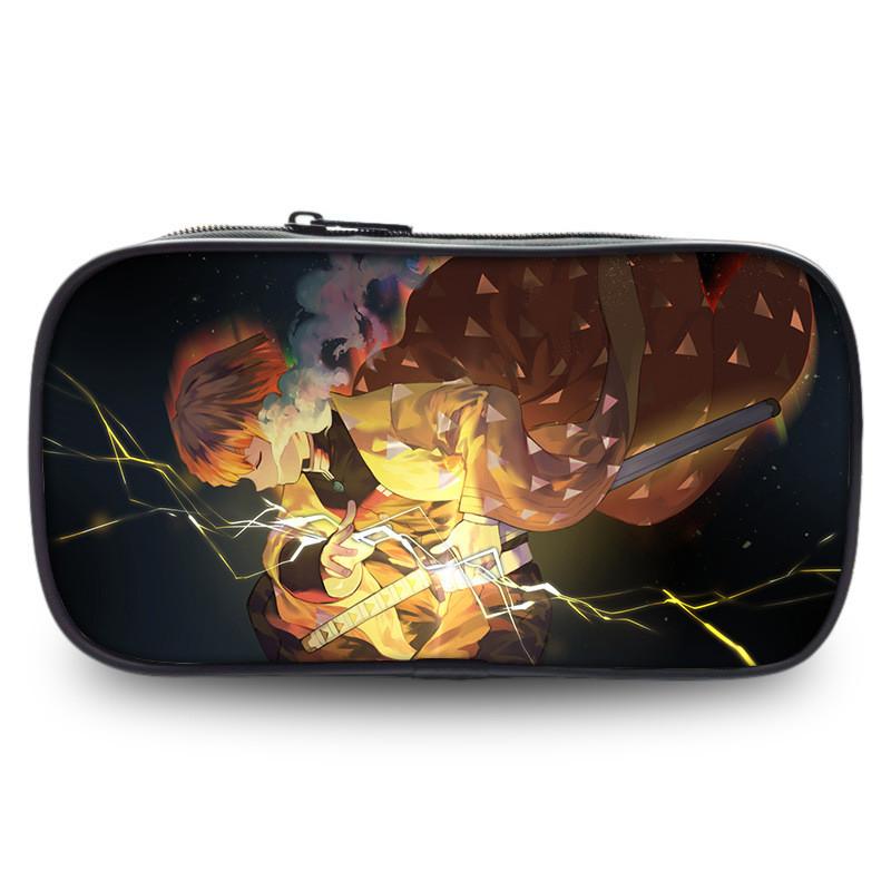Durable Slayer Demon Pen Bag Versatile Oxford Fabric Large Capacity Stationery Holder