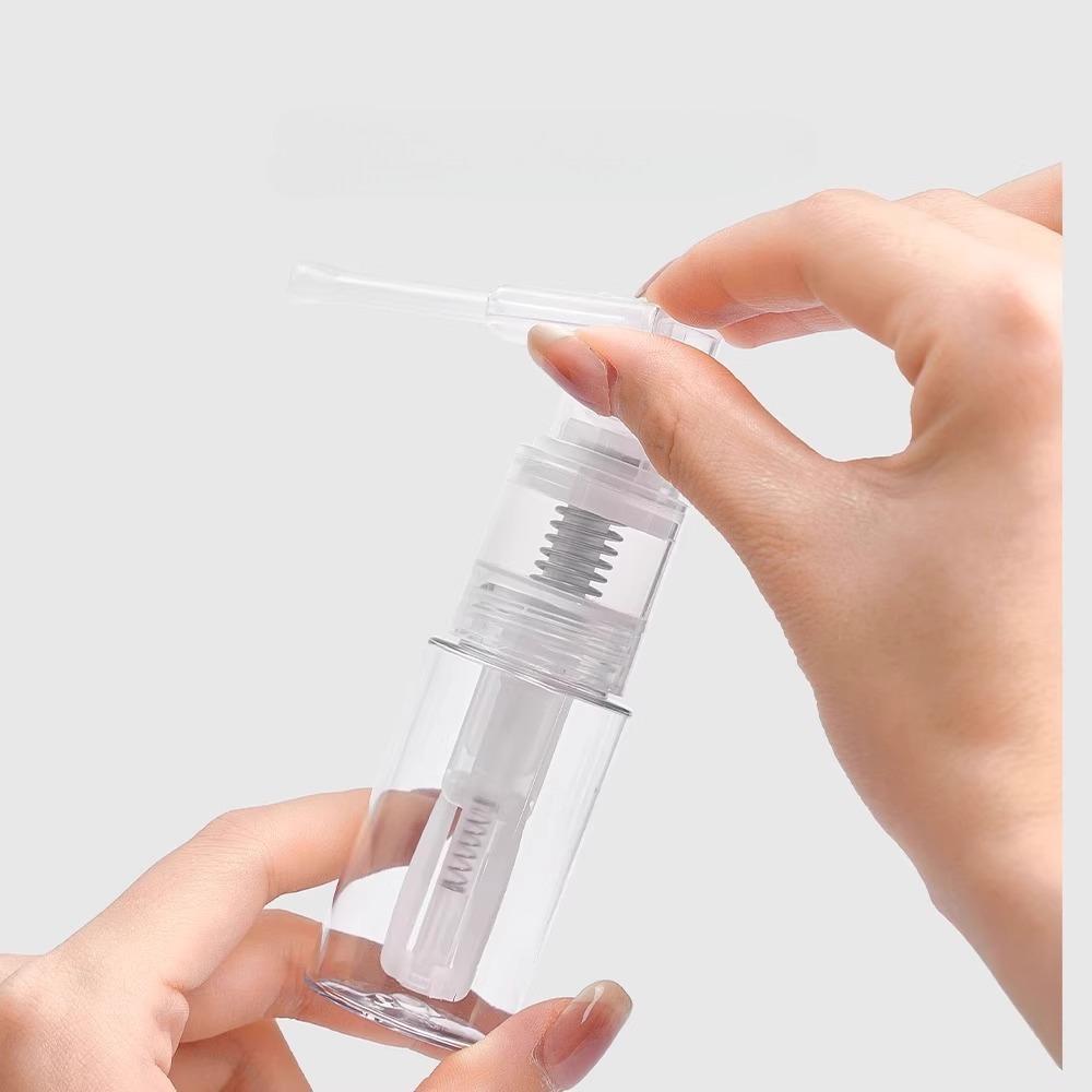 Hair Salon Powder Spray Bottle Clear Empty Plastic Bottles Pump Sprayer Mist Nose Spray Refillable Styling Tools Accessories