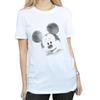 Disney Womens/Ladies Mickey Mouse Face Cotton Boyfriend T-Shirt