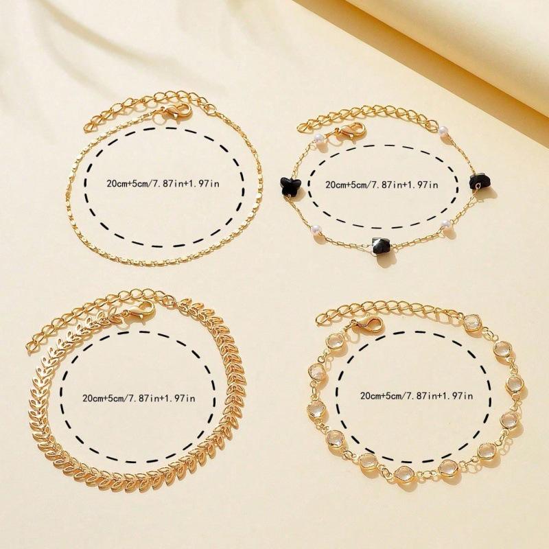 Bohemian Butterfly Rhinestone Anklets: Multi-layer Stackable Summer Beach Jewelry for Women