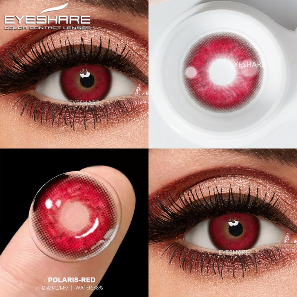 

EYESHARE NEBULA Однотонные контактные линзы для косплея Красные линзы Розовые линзы Косплей Контакты Ежегодные косметические ученики