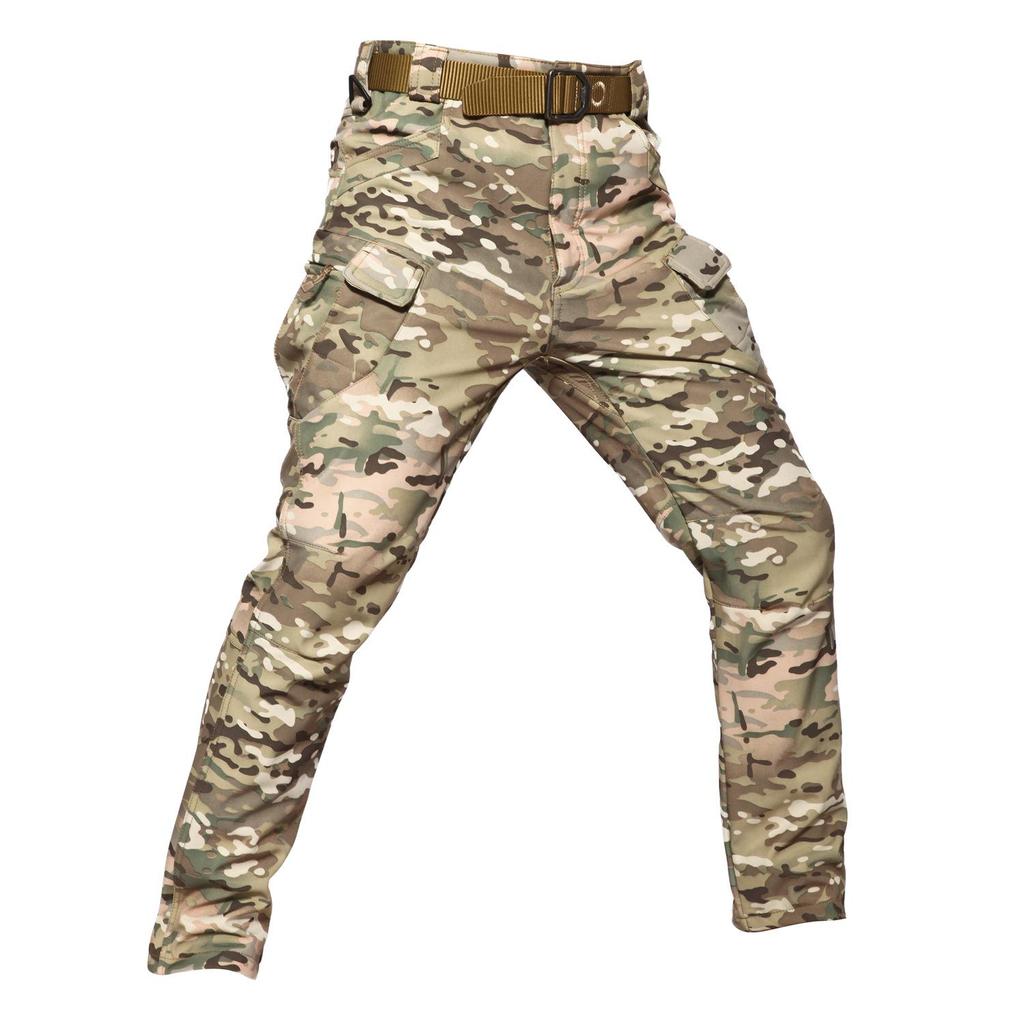 Men's IX7 Tactical Camouflage Fleece-Lined Softshell Winter Pants