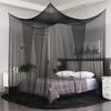 Foldable Mosquito Net 4 Door Opening Large Size Square Canopy for Outdoor Camping/Bedroom Decoration