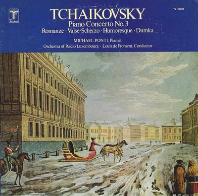 LP Record PYOTR ILYICH TCHAIKOVSKY MICHAEL Piano Concerto No 3 Romanze Val TV34699 Turnabout 1978 US Classical Used