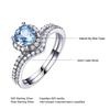Umcho Ringe mit himmelblauem Topas, Schmuckgeschenke zum Jahrestag, Geburtstag, Valentinstag, für Frauen, Ehefrauen und Mädchen