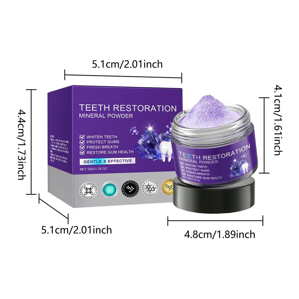 Teeth Restoration Mineral Powder Teeth Whitening Remove Stain Oral Clean Fresh
