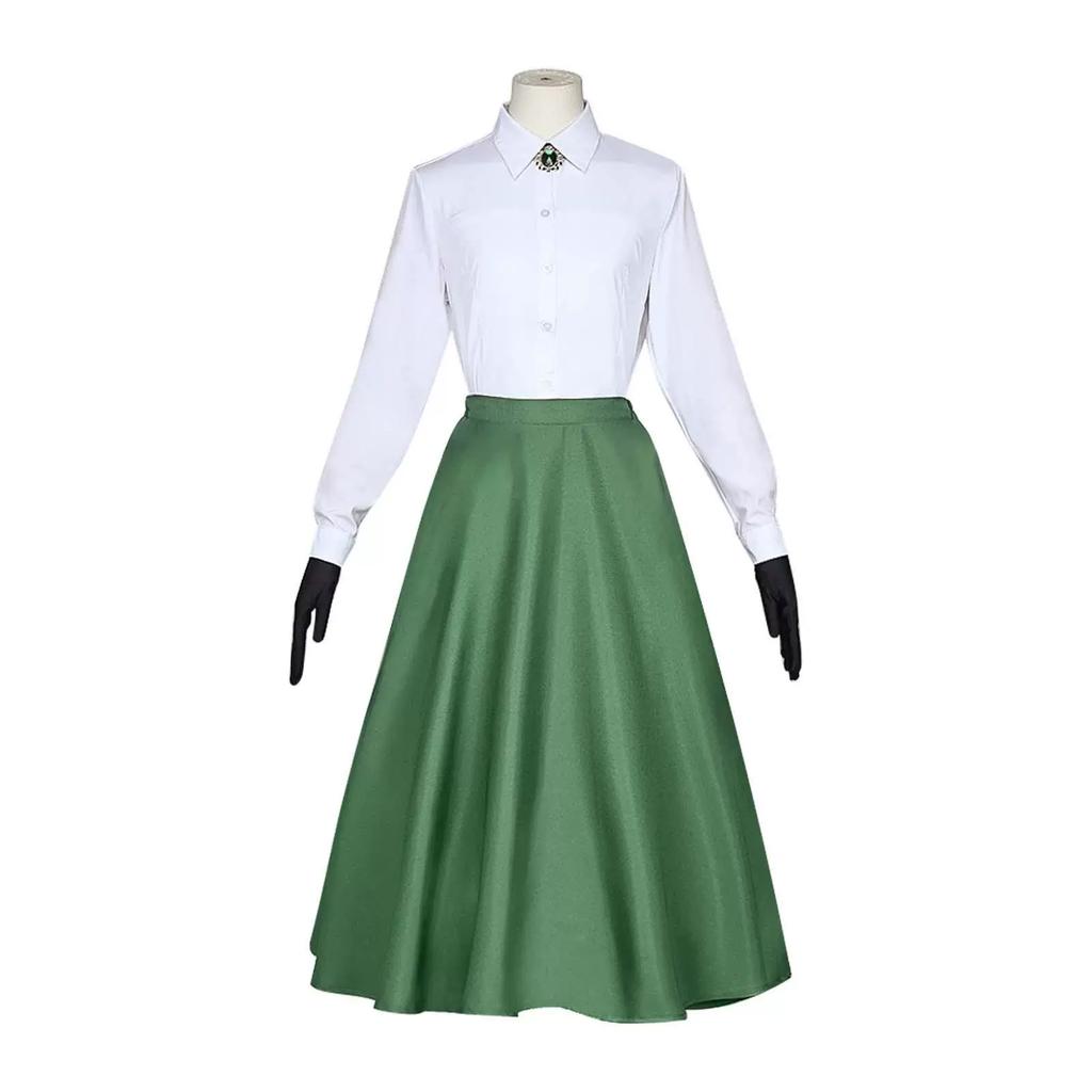 Anime Violet Evergarden Cosplay School Uniform Dress Suits Women Green Outfit Masquerade Performance Costume
