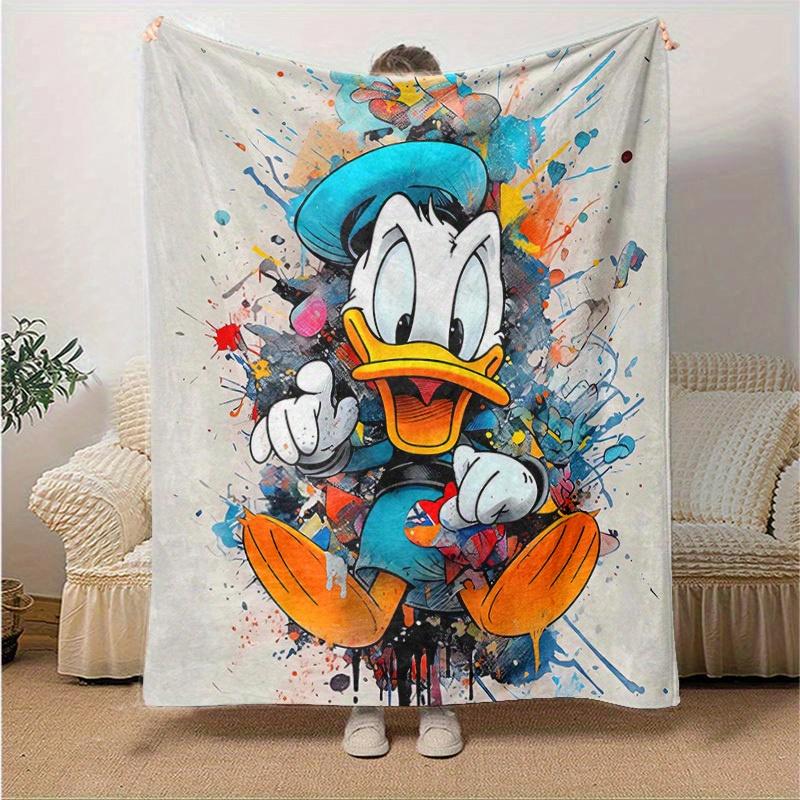 1pc, Donald Duck Art Print Blanket Home Decor Blanket, Couch Throw, Outdoor, Gift Idea, Flannel Throw, Bedroom, Living Room, Travel