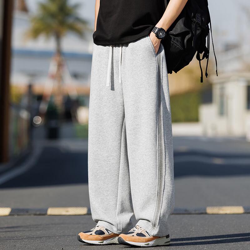 Wassup Sohot Men's American Streetwear Loose Straight Sweatpants