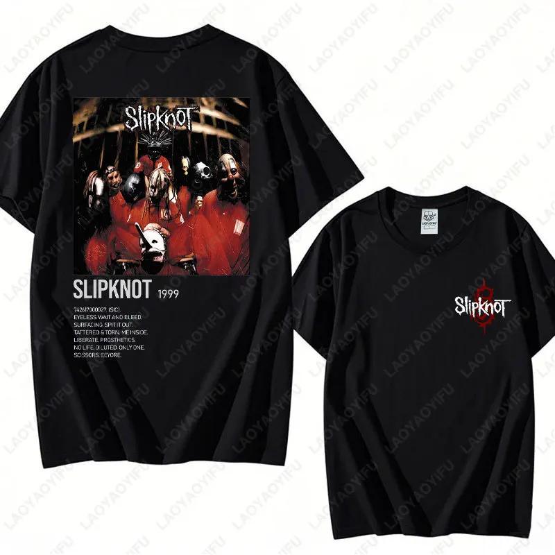 Prepare for Hell Tour T-shirt Heavy Metal Cotton Tops Man Rock Band Tee Men Slipknots Double Sided Print Clothes Women Clothing