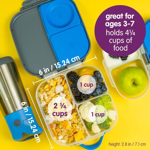 b.box (Bee Box) Leak-Resistant 1L Lunch Box, Dessert, Serves 1-2, Kids & Adults, Dishwasher Safe [Authentic b.box Product] [Mini Lunch Box]